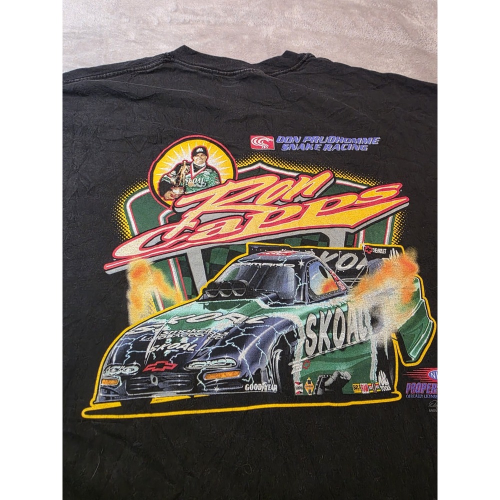 Vintage Ron Capps T Shirt Mens 2XL Black Skol NHRA Funny Car Racing